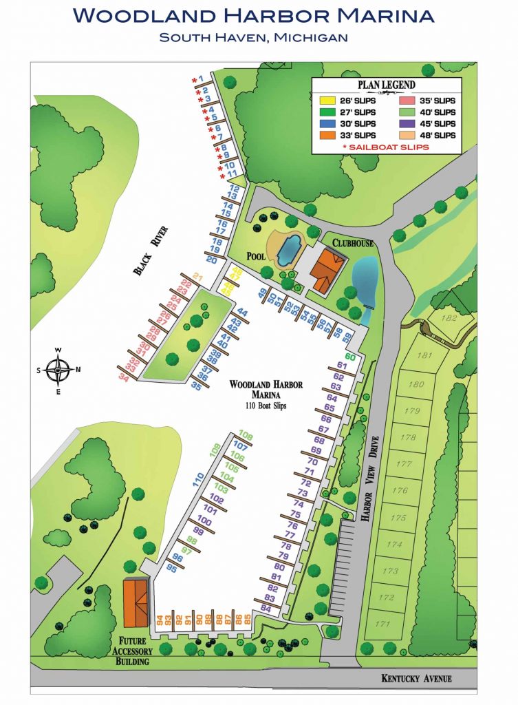 Woodland Harbor Marina South Haven Map